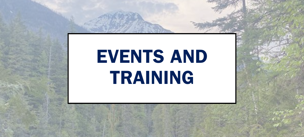 Events and Training Webpage Banner