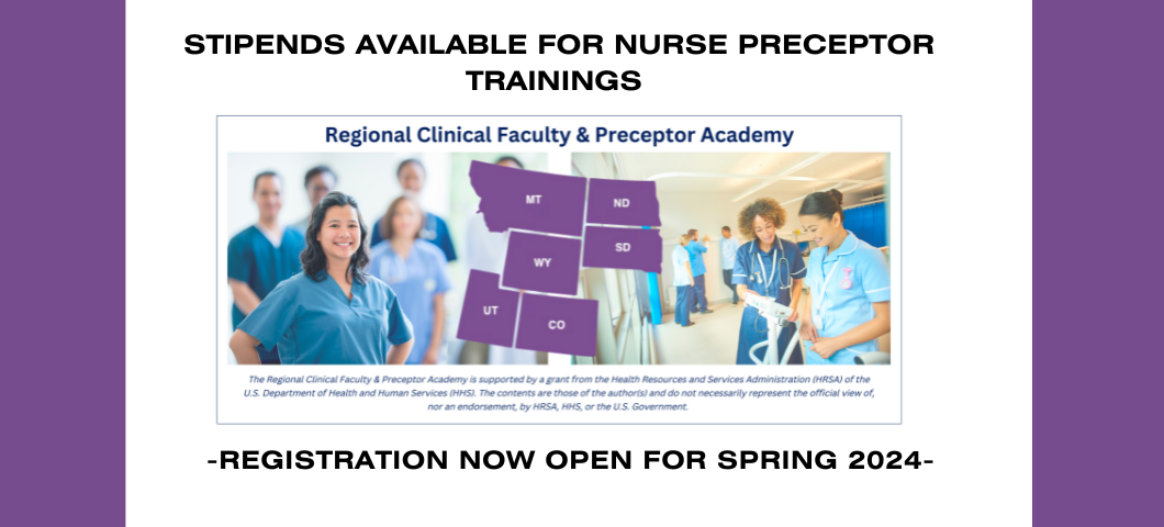 Stipends available for nurse preceptor training.