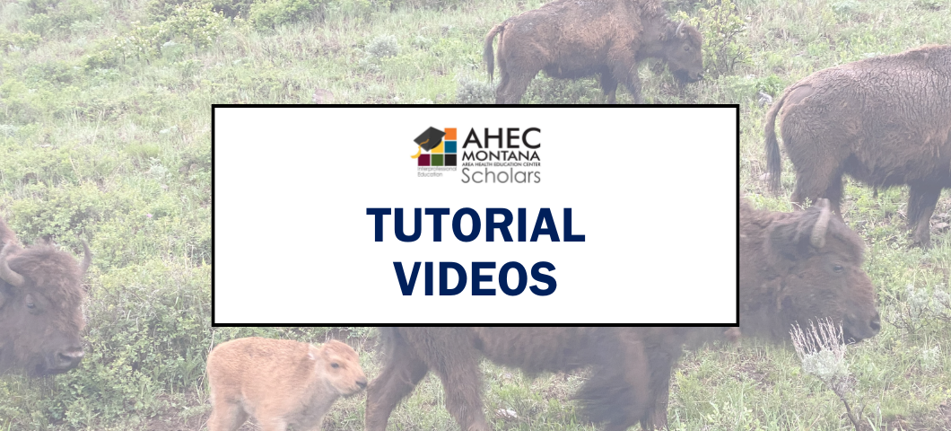 AHEC Tutorial Videos Webpage Banner