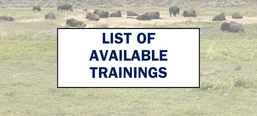 Available Trainings Webpage Banner