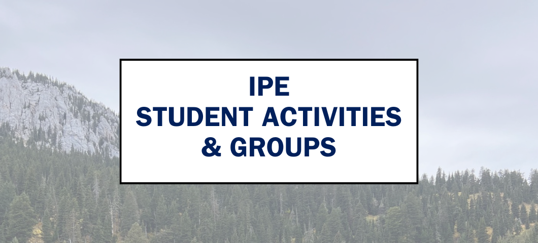 IPE Student Activities and Groups Webpage Banner