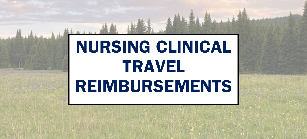 Nursing Clinical Travel Reimbursements Webpage Banner