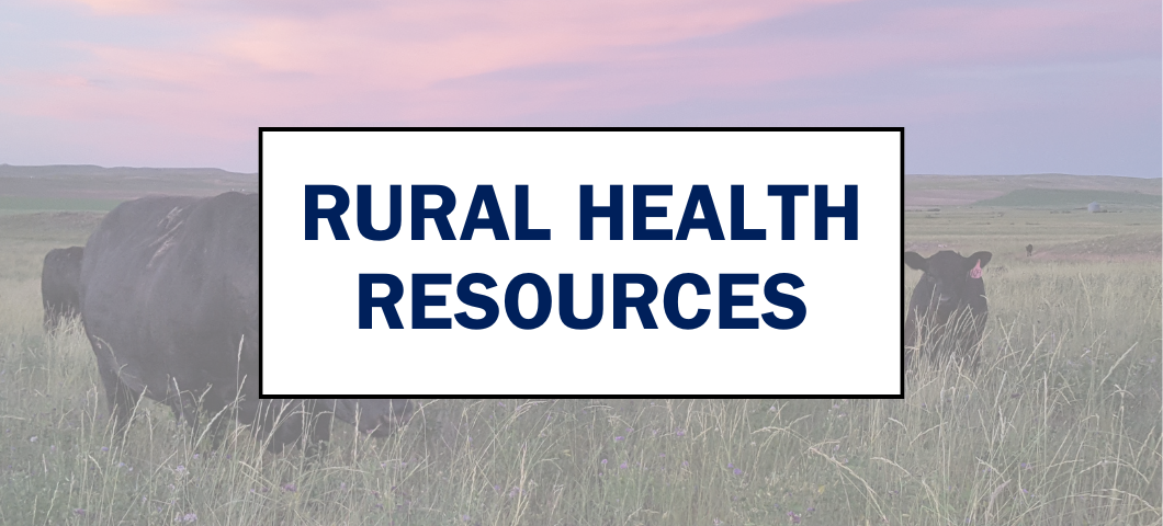 rural health resources with cows as background