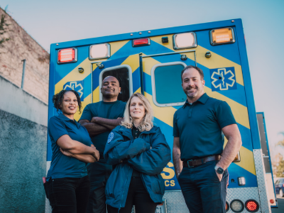 photo of ems with arms crosses